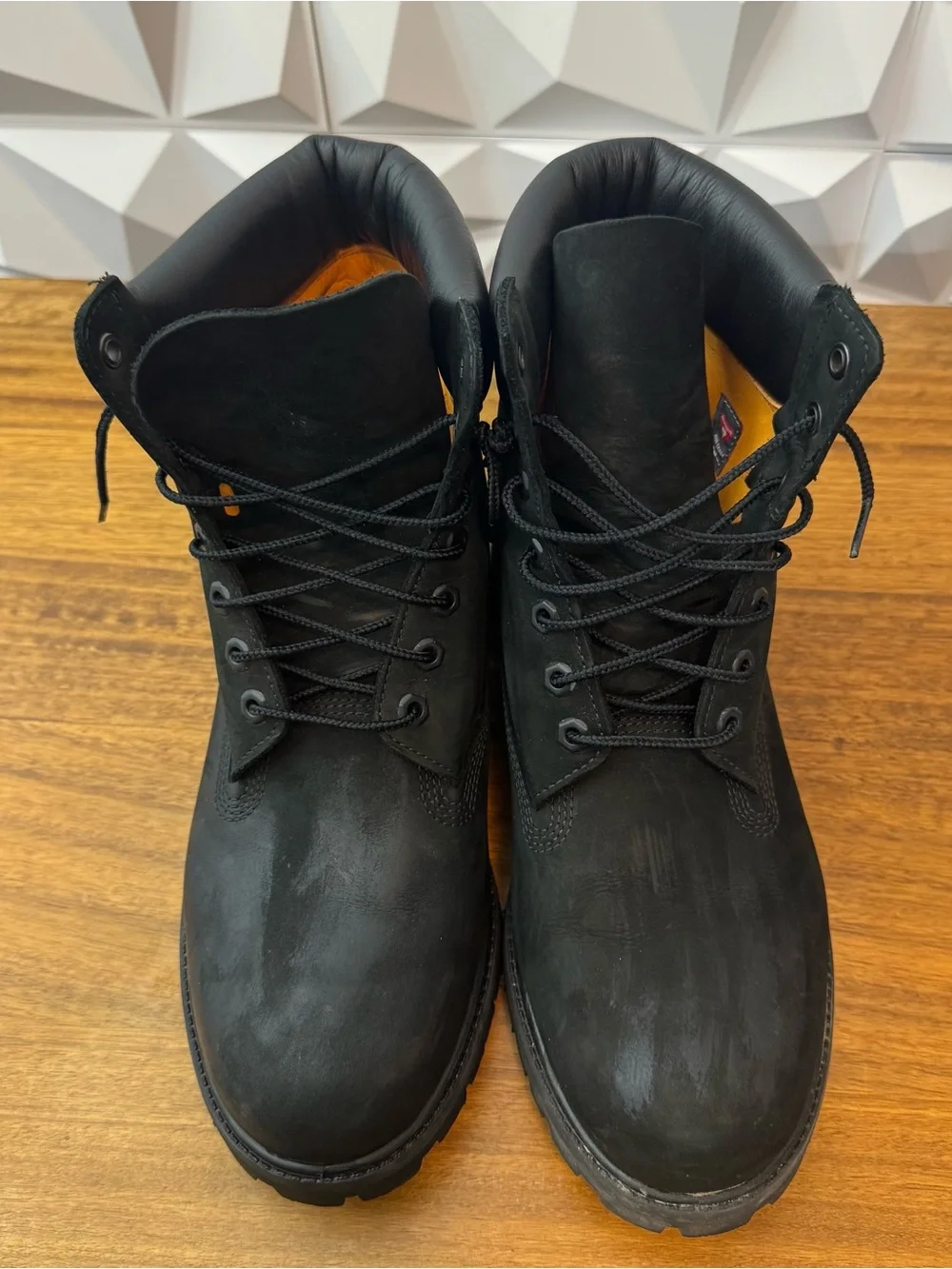 Timberland Black Suede Lace Up Boots Men's Size 11